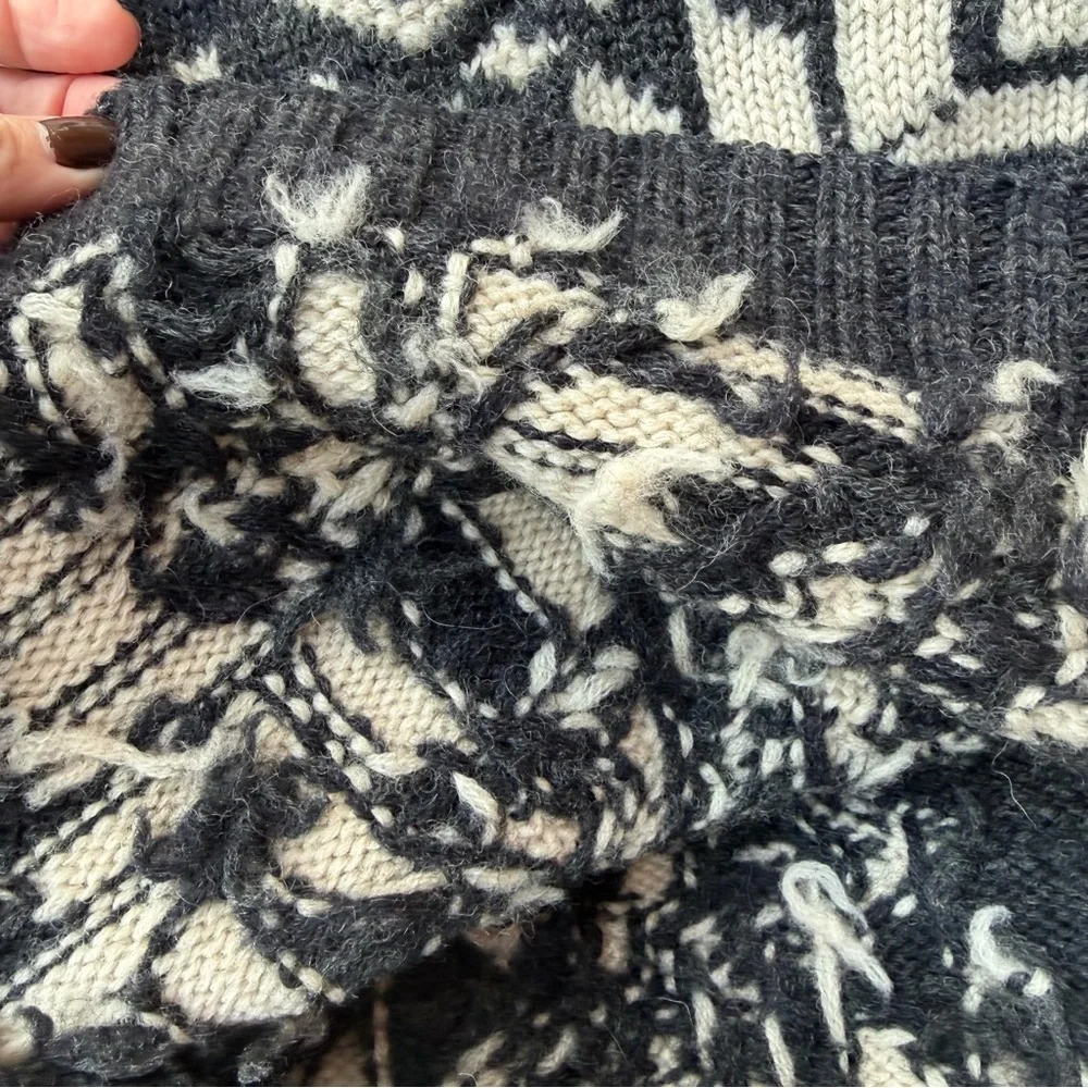 vtg Ralph Lauren Nordic Aztec Handknit Wool Sweater vintage lodge Scandi - Picture 4 of 4